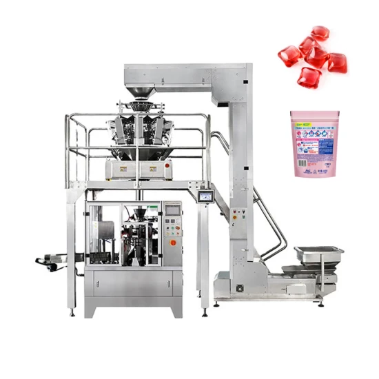 Doypack de nourriture de poche d'écrou automatique Multihead Pesage Peseur Premade Bag Granule Packing Doy Multi-Function Packaging Machines