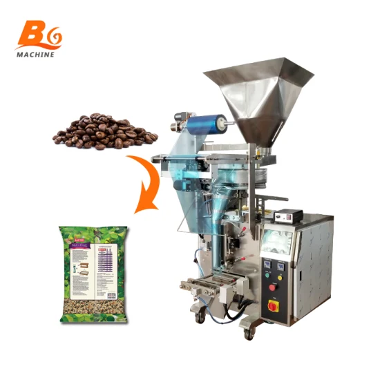 Verticale automatique / Nourriture / Snack / Haricots / Grain / Riz / Noix / Arachide / Sucre / Haricots / Sel / Granule / Café Remplissage volumétrique Emballage Emballage Emballage Machine de cachetage