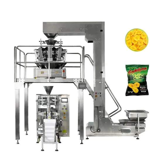 Sac de sachet en plastique automatique Chips de pommes de terre Snack Food Making Machine à emballer à vendre avec peseur multi-têtes à 10 têtes